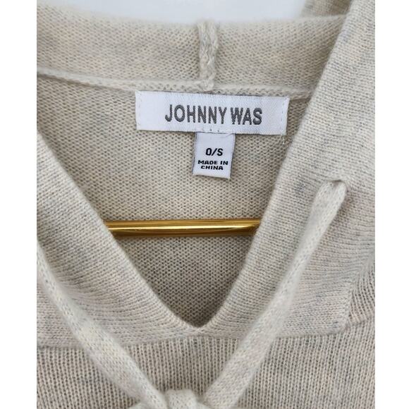 EUC Johnny Was Cashmere Good Vibes Embroidered Hooded Poncho One Size - Picture 9 of 10